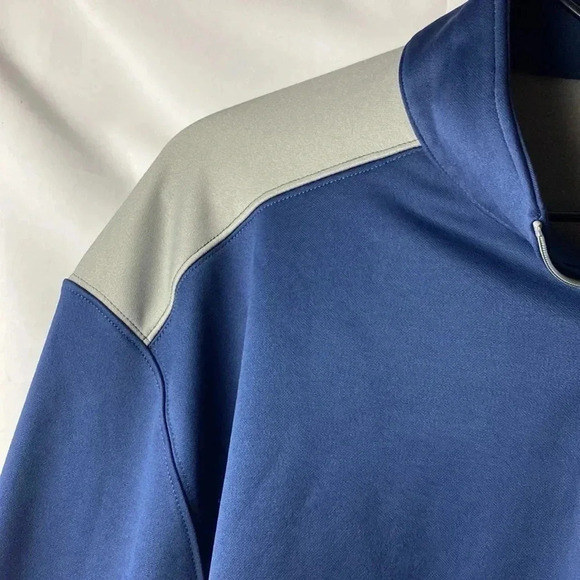 NFL TEAM MENS SIZE 3XL NEW ENGLAND PATRIOTS 3/4 ZIP LONG SLEEVE PULLOVER SHIRT - Picture 7 of 13